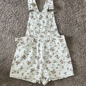 Cider Floral Print Overall in Cream